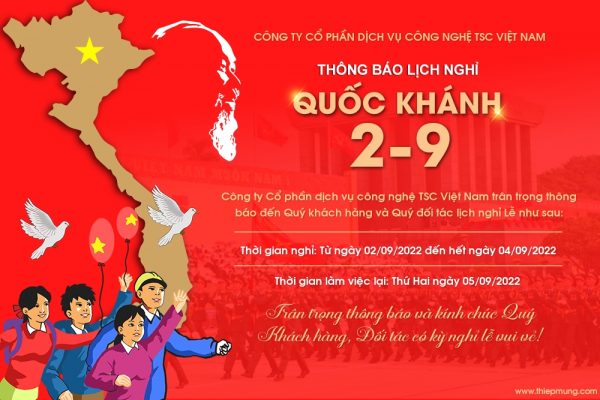 Thông báo vv nghỉ Lễ Quốc Khánh 2/9